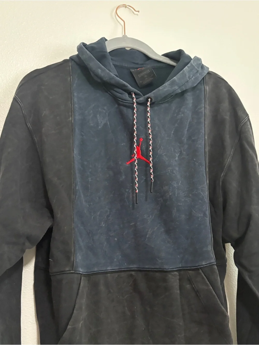 Nike Men's Jordan Legacy 1 Pullover Hoodie Black/Obsidian/Red CZ1160-010 Medium